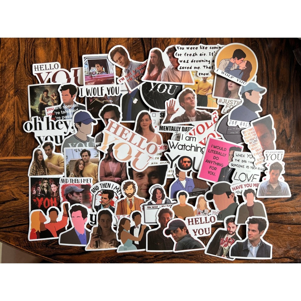 Netflix You TV Show Sticker Pack 50pcs Joe Goldberg Love Quinn I Wolf You Decals